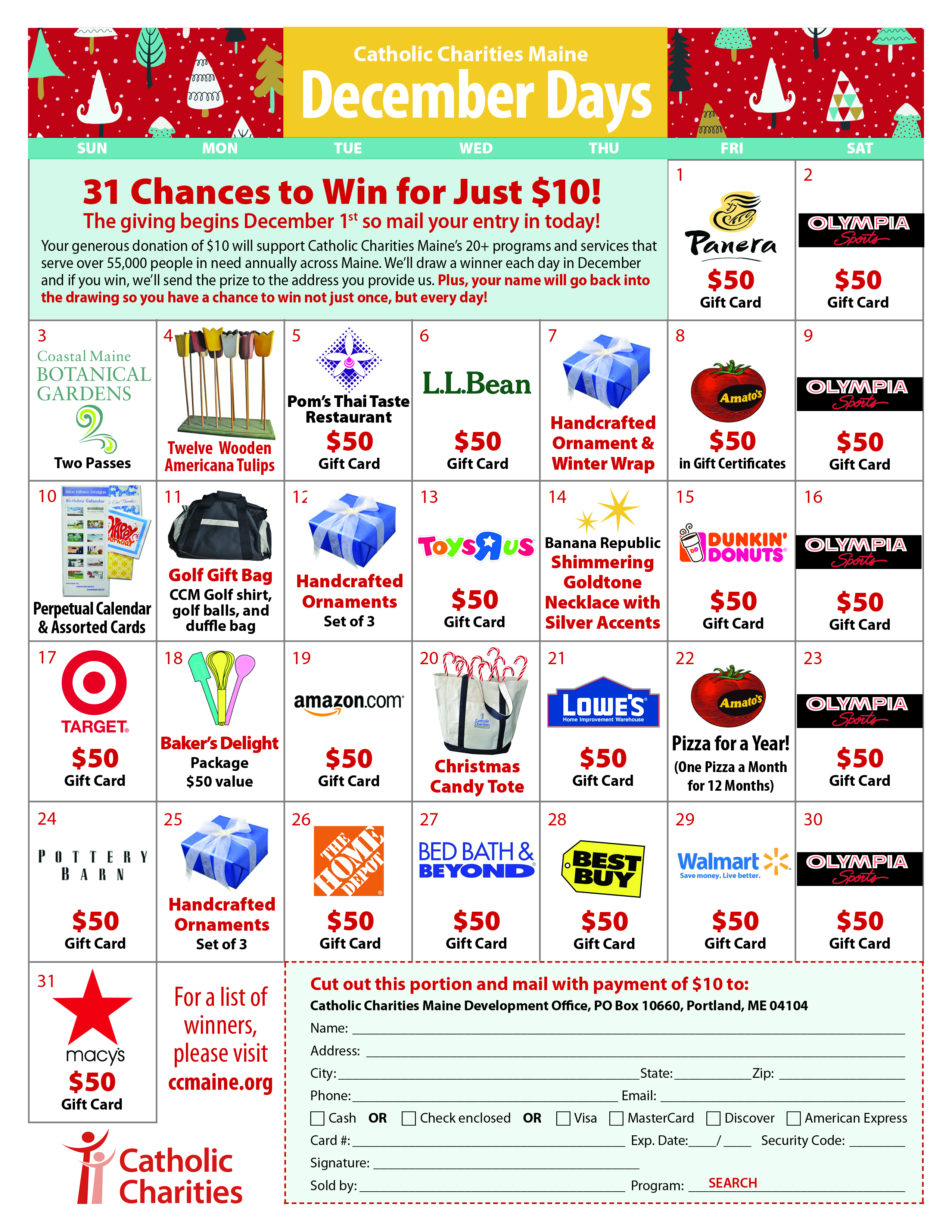 December Days Fundraising Calendar